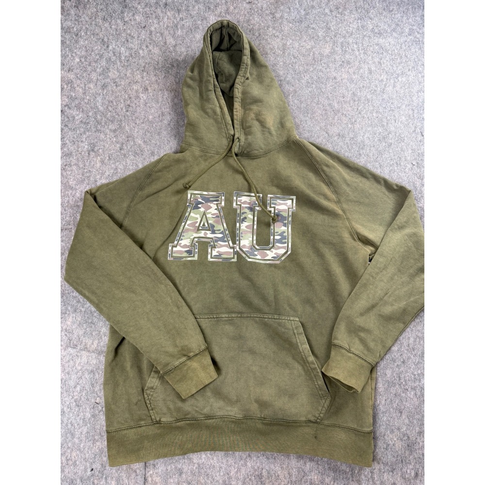 Lane Seven Hoodie Mens XL Green Cotton Auburn AU Camo Pullover Sweatshirt Vtg